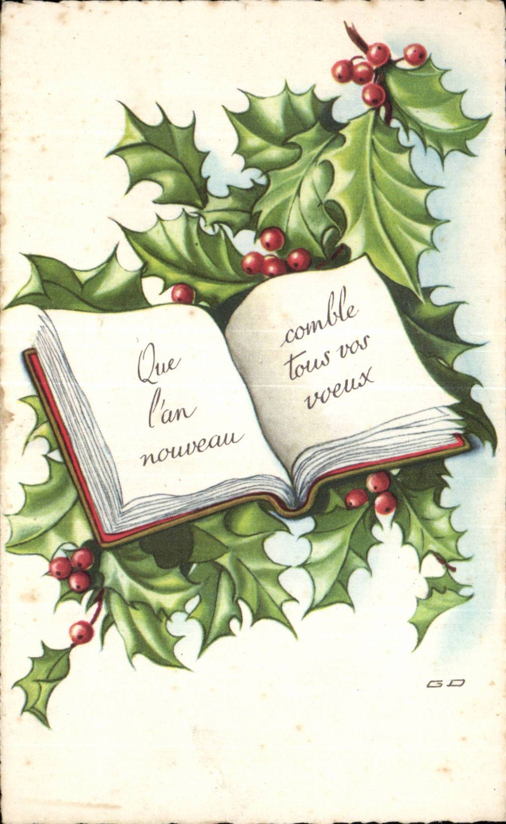 Festivals - Wishes - houx - holly - delivers - book - CPA