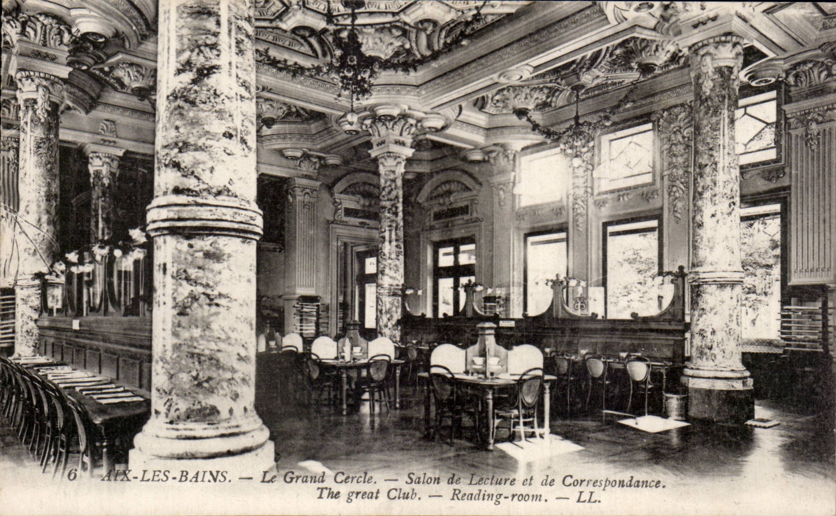 CPA Aix les Bains Le grand cercle Salon de lecture et de correspondance