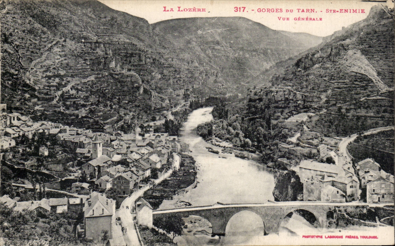 Enimie - View - Falls of the Tarn - CPA