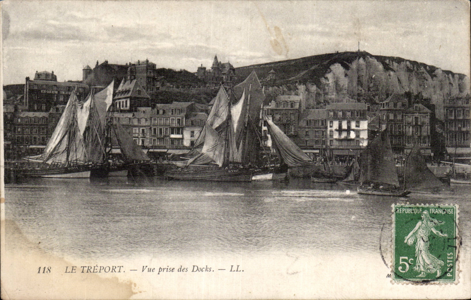 Treport - Seen from of the Docks Boats - CPA