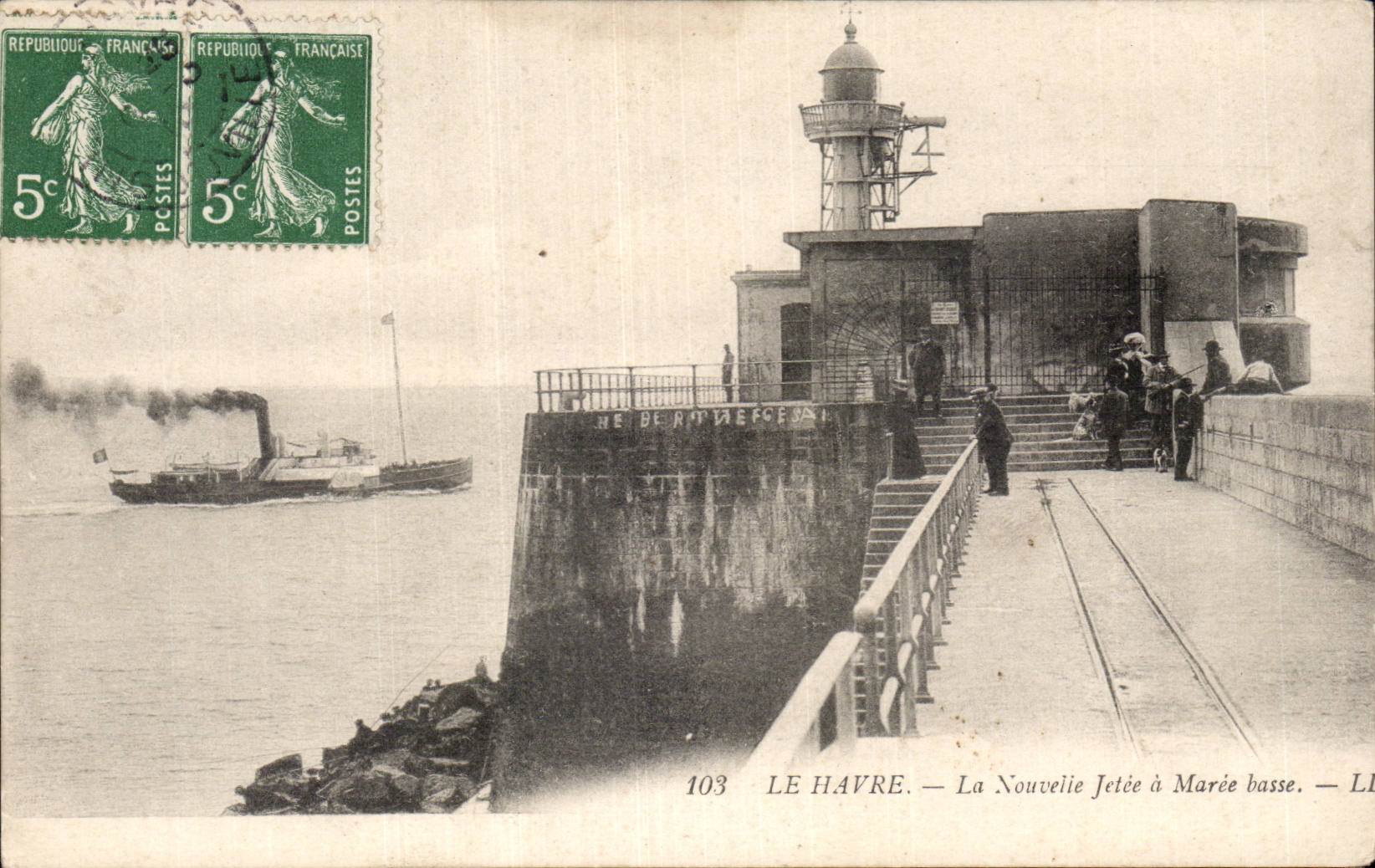 Le Havre - the New Pier has Low tide - CPA
