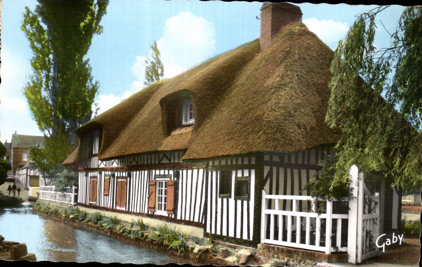 Weak Roses - Thatched cottage Norman - CPA