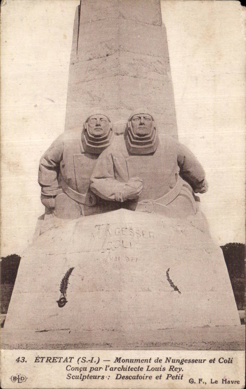 Etretat - Monument of Nungesseur and Coli - CPA