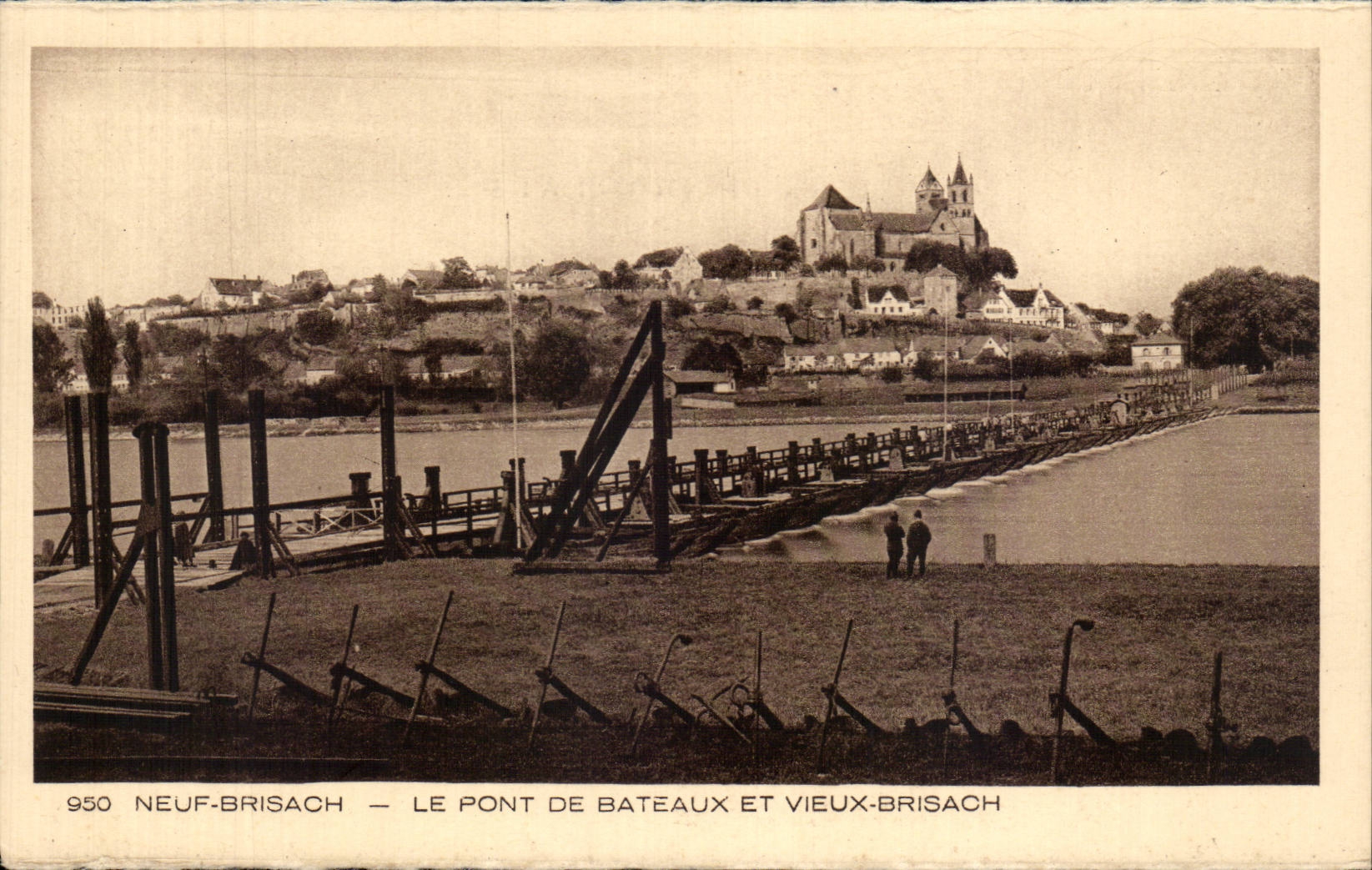Last nines Brisach - the Bridge of Boats - CPA