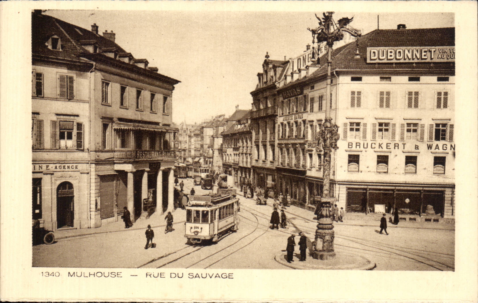 Mulhouse - calle del salvaje - CPA