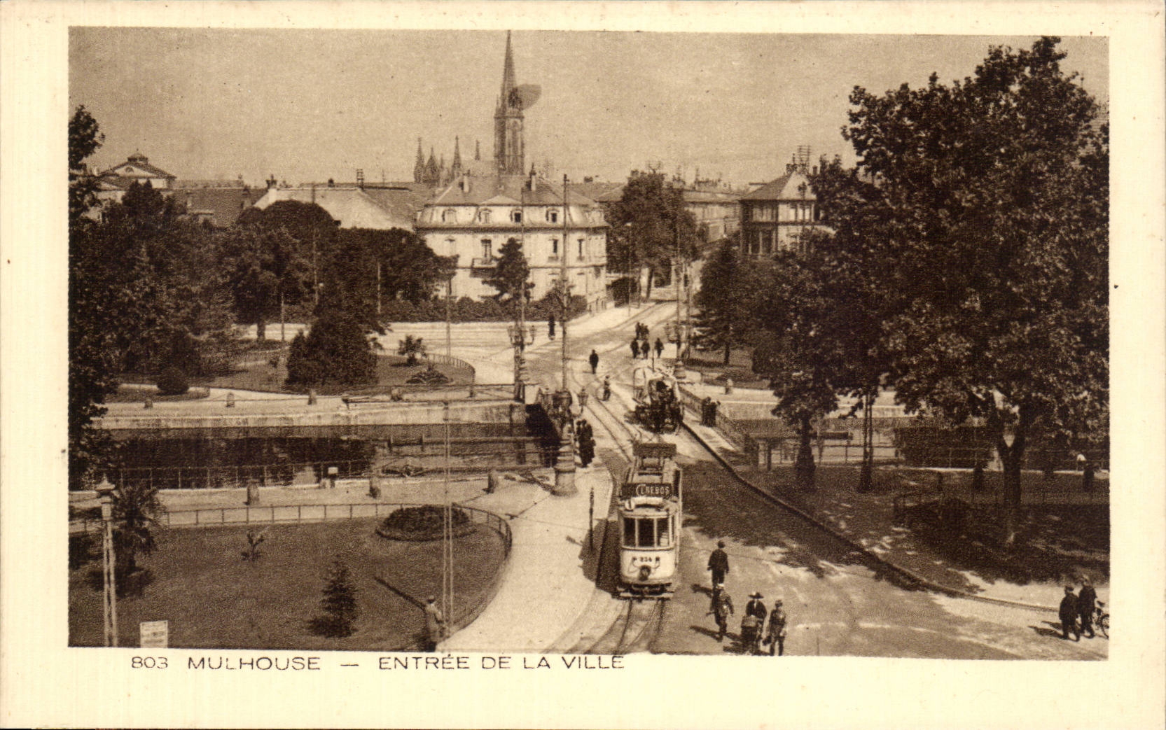 Mulhouse - entrada de la ciudad - CPA