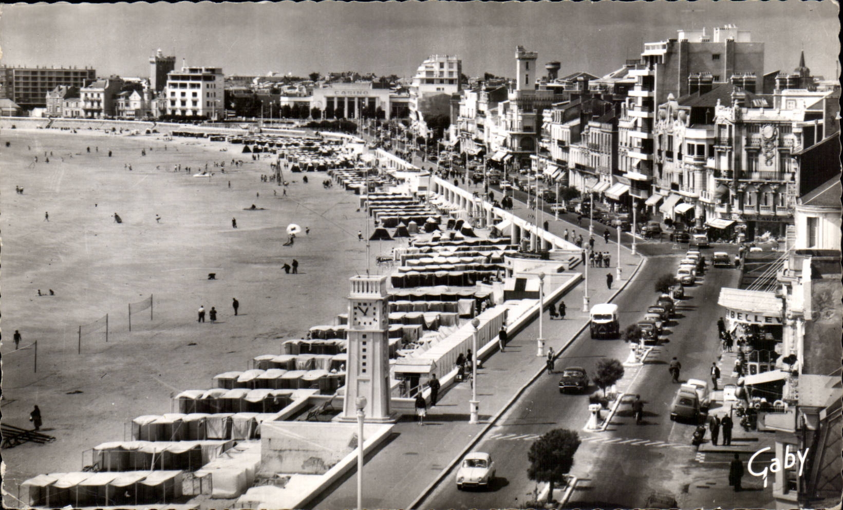 Sands Olonne - the Embankment and the Beach Volleyball Ball Volley ball - CPA