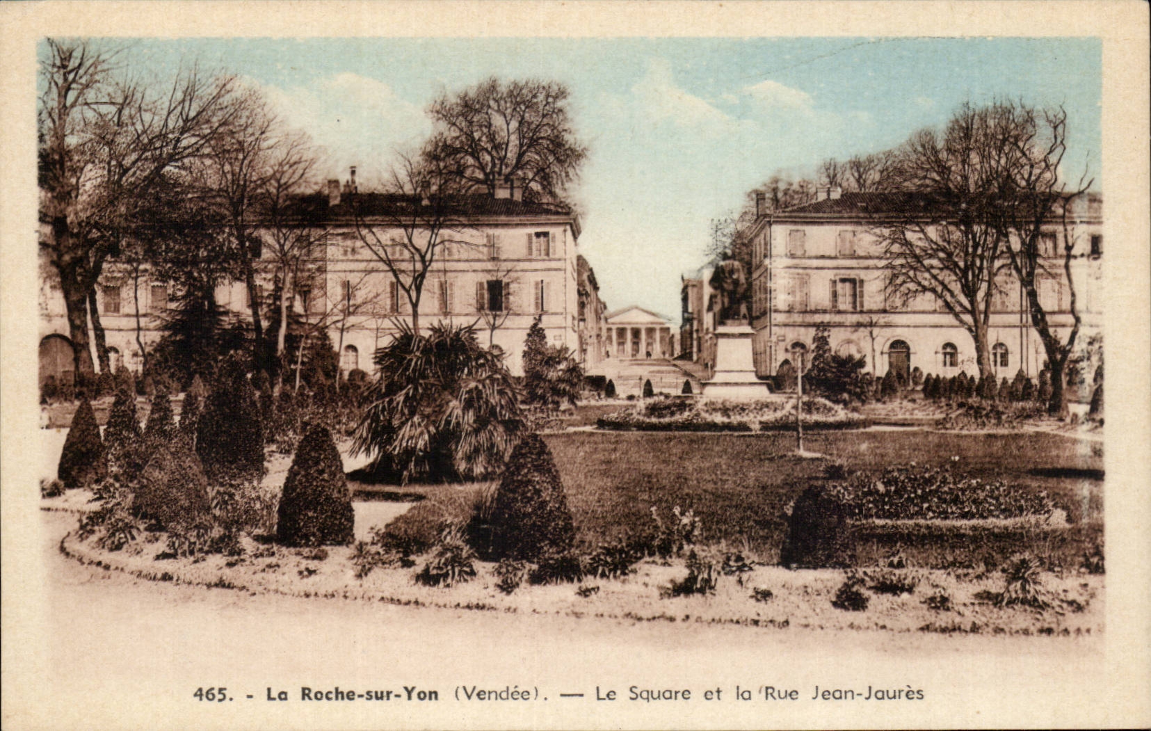 The Rock on Yon - the Public garden and the street Jean Jaures - CPA