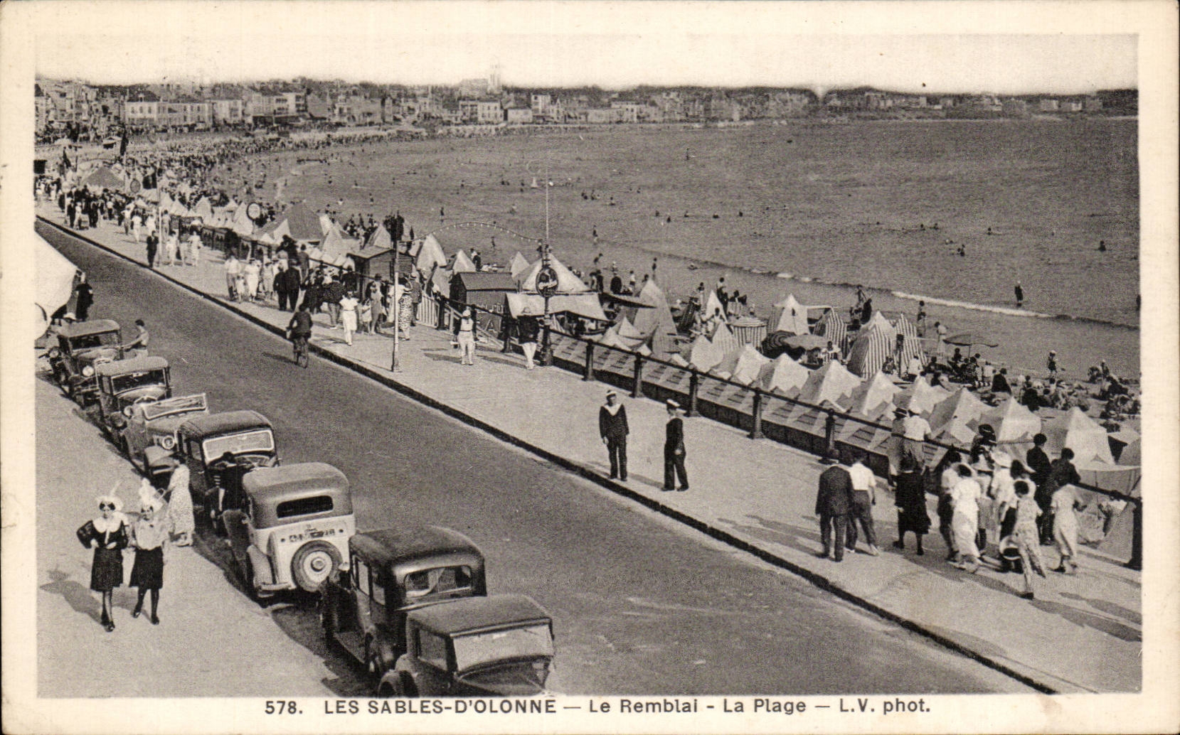 Sands Olonne - the Embankment - the Beach - CPA