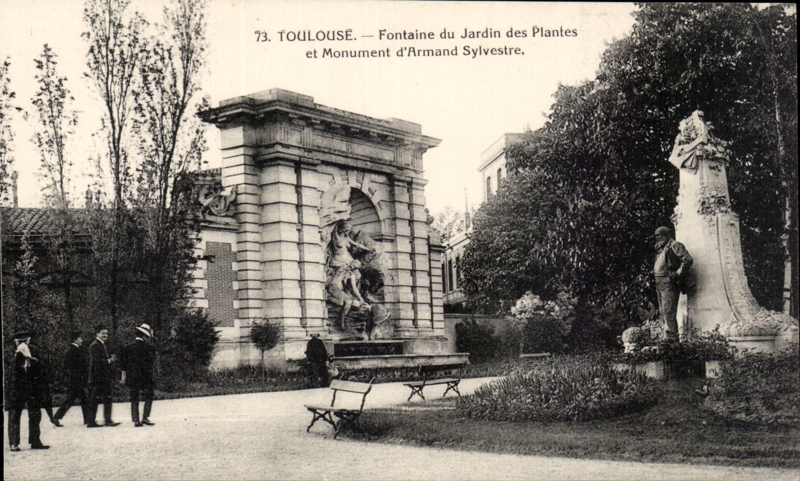 Toulouse - fuente del jardin botAnico - monumento Armand Silvestre - CPA