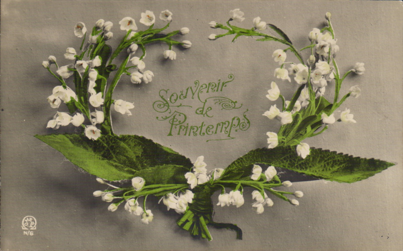 CPA Fantaisie Fleurs Muguet Souvenir de Printemps