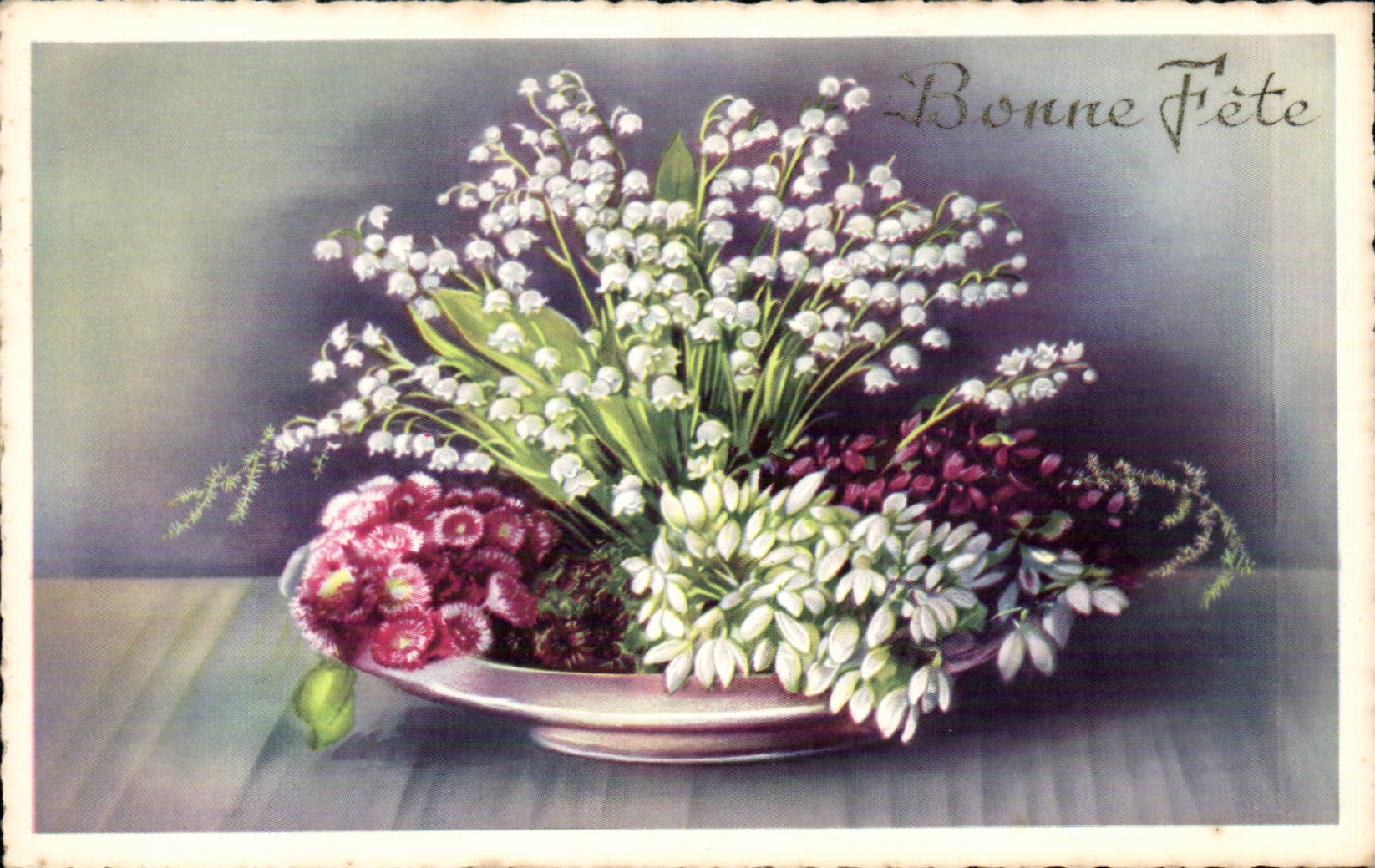 CPA Fantaisie Fleurs Muguet Bonne fete