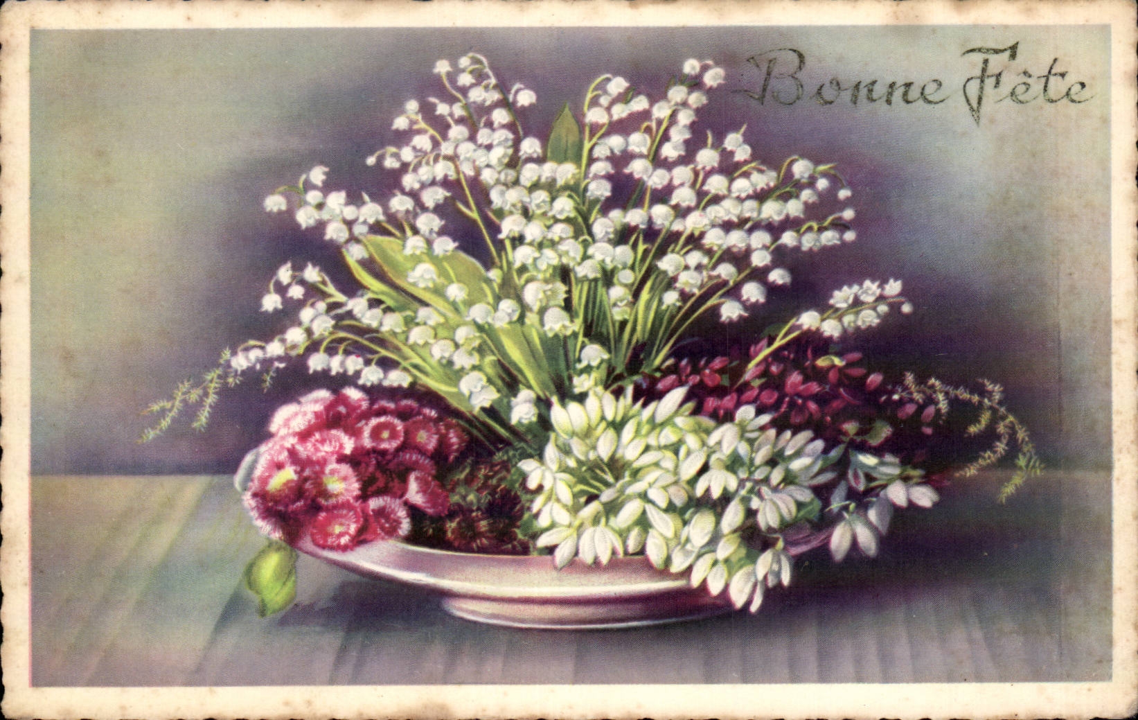 CPA Fantaisie Fleurs Muguet Bonne fete