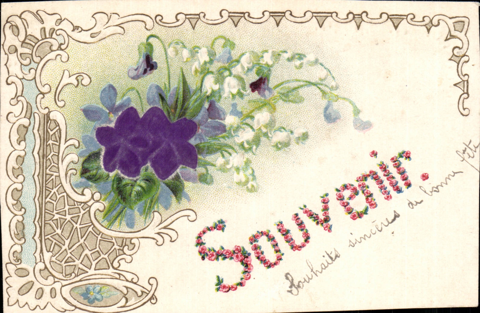 Fleurs Muguet - Lily of the Valley - Souvenir - CPA 