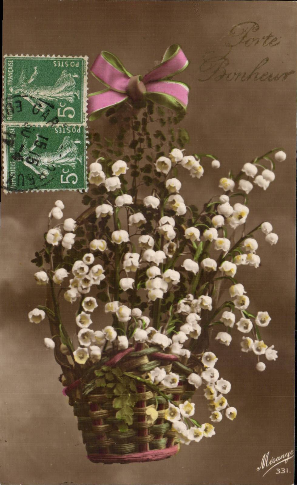 Fleurs Muguet - Lily of the Valley - CPA 