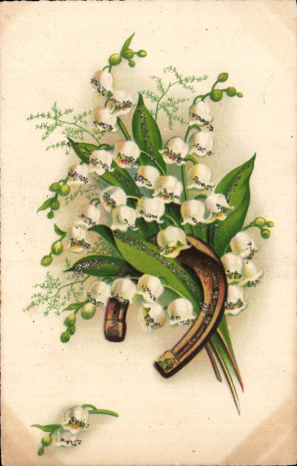 Fleurs Muguet - Lily of the Valley - Porte Bonheur - CPA 