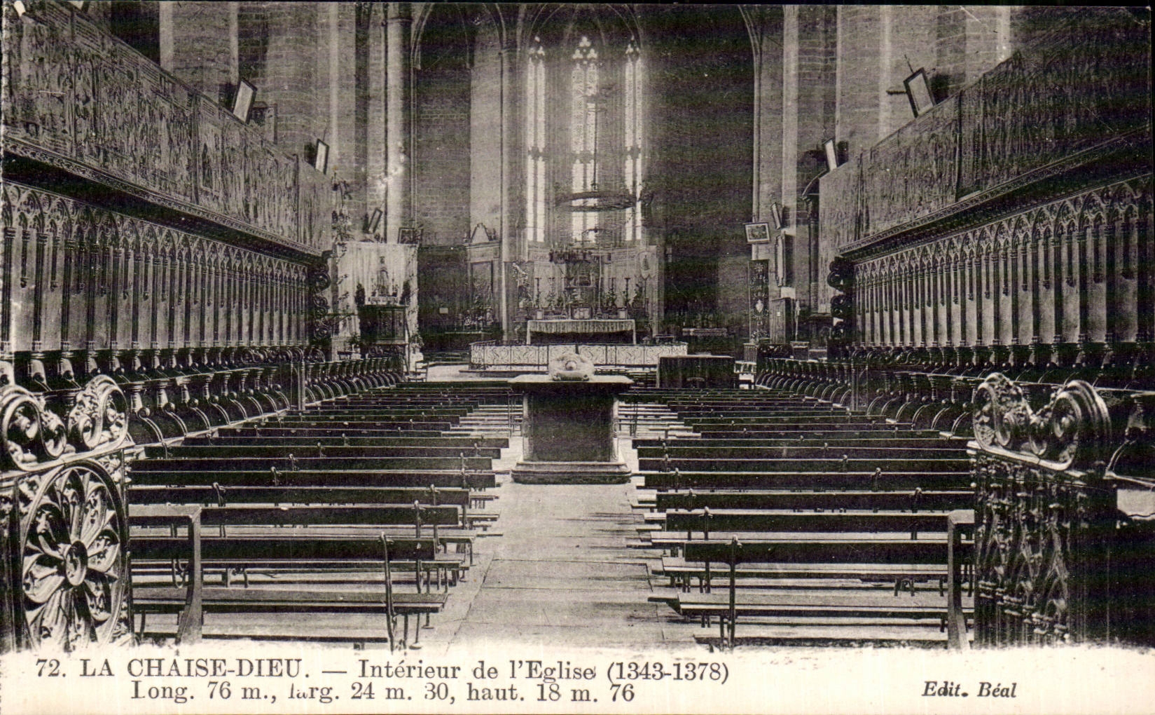 The Chair God - Interior of Church - CPA