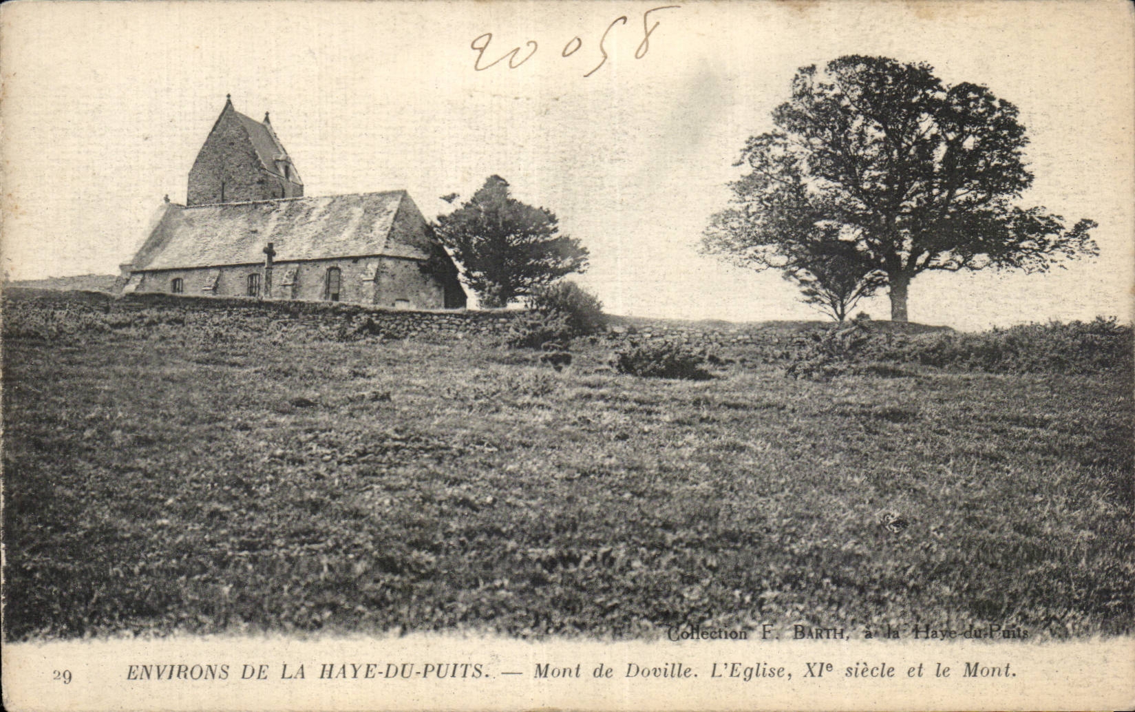 Surroundings of $the Hague of the Well - Mount of Doville - Church - CPA