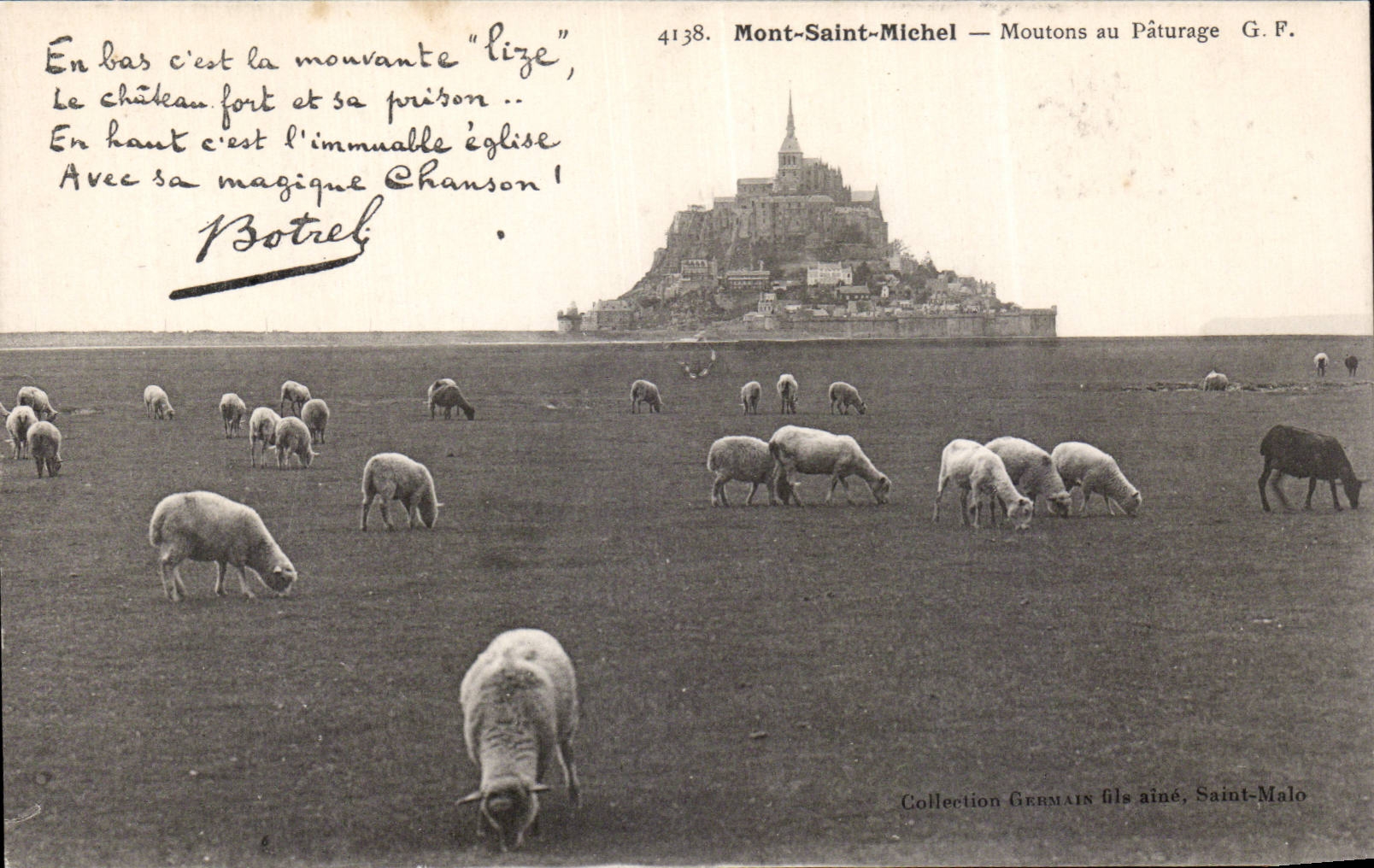 Le Mont Saint Michel - Moutons au Paturage Botrel moutons - CPA 