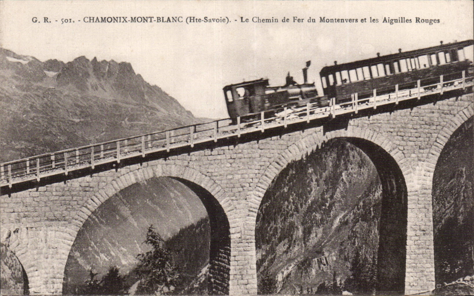 Chamonix - Mont Blanc - Le Chemin de Fer du Montenvers et les Aiguilles Rouge - CPA 