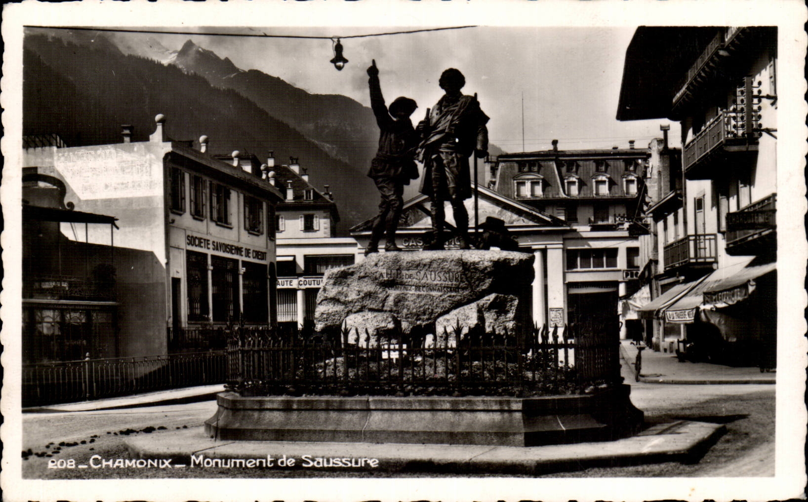 Chamonix - Monument of Saussure - CPA