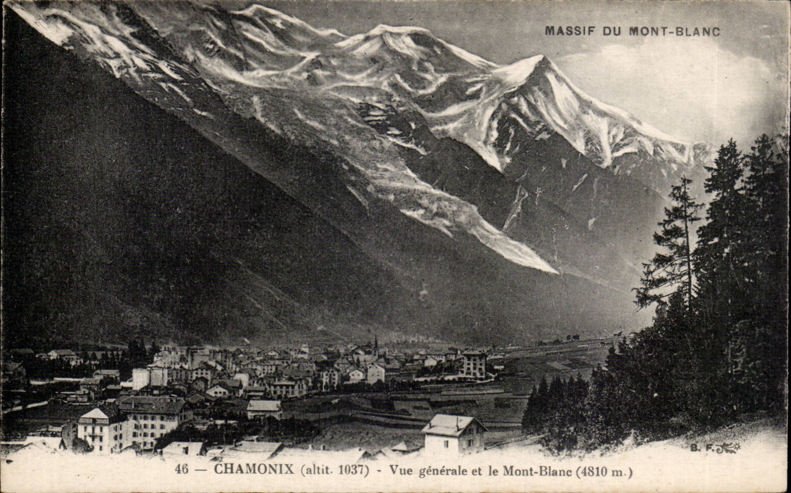 Chamonix - Vue Generale - Mont Blanc - CPA 