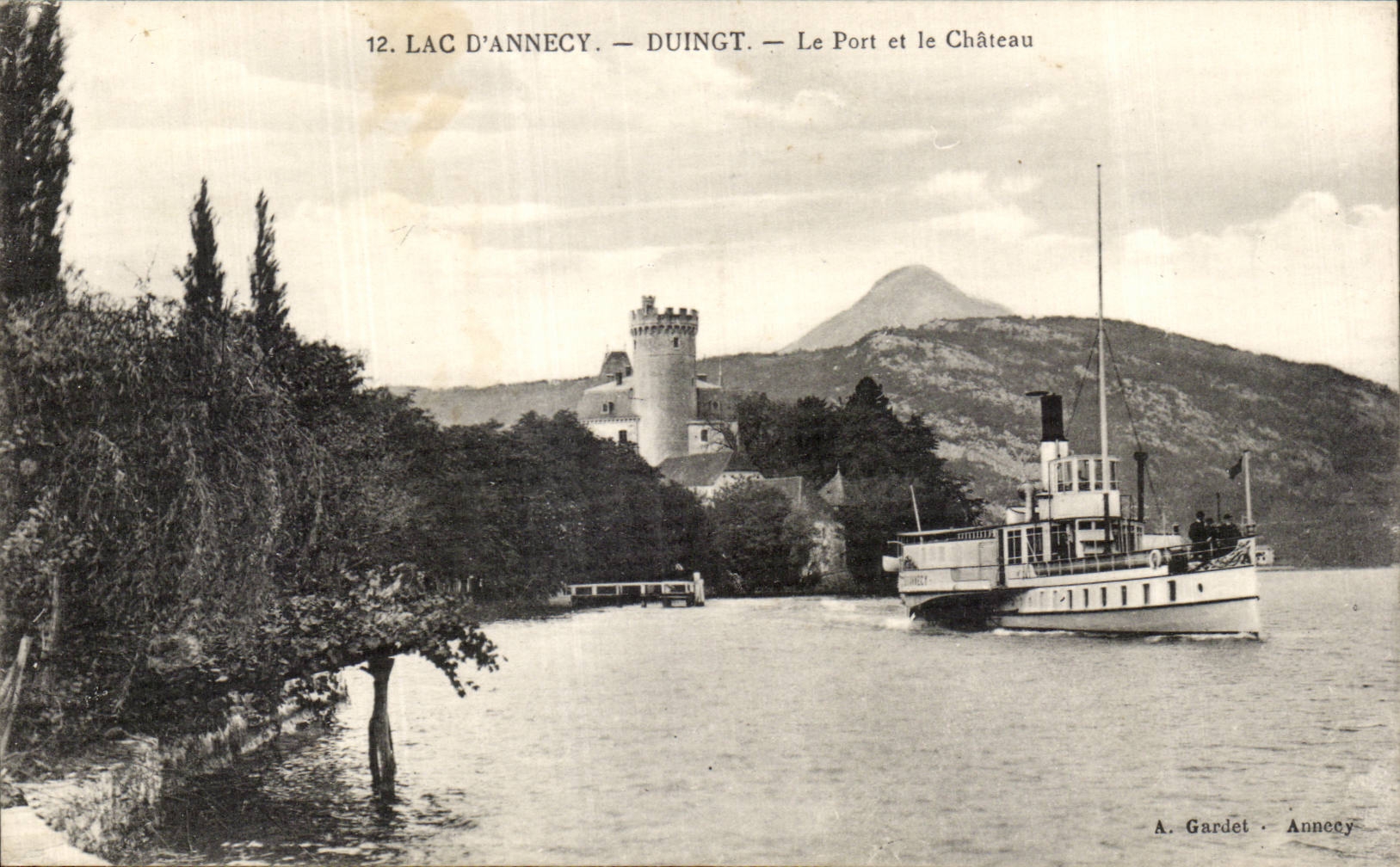 Annecy - Le Lac a Duingt - Le Port et le Chateau - CPA