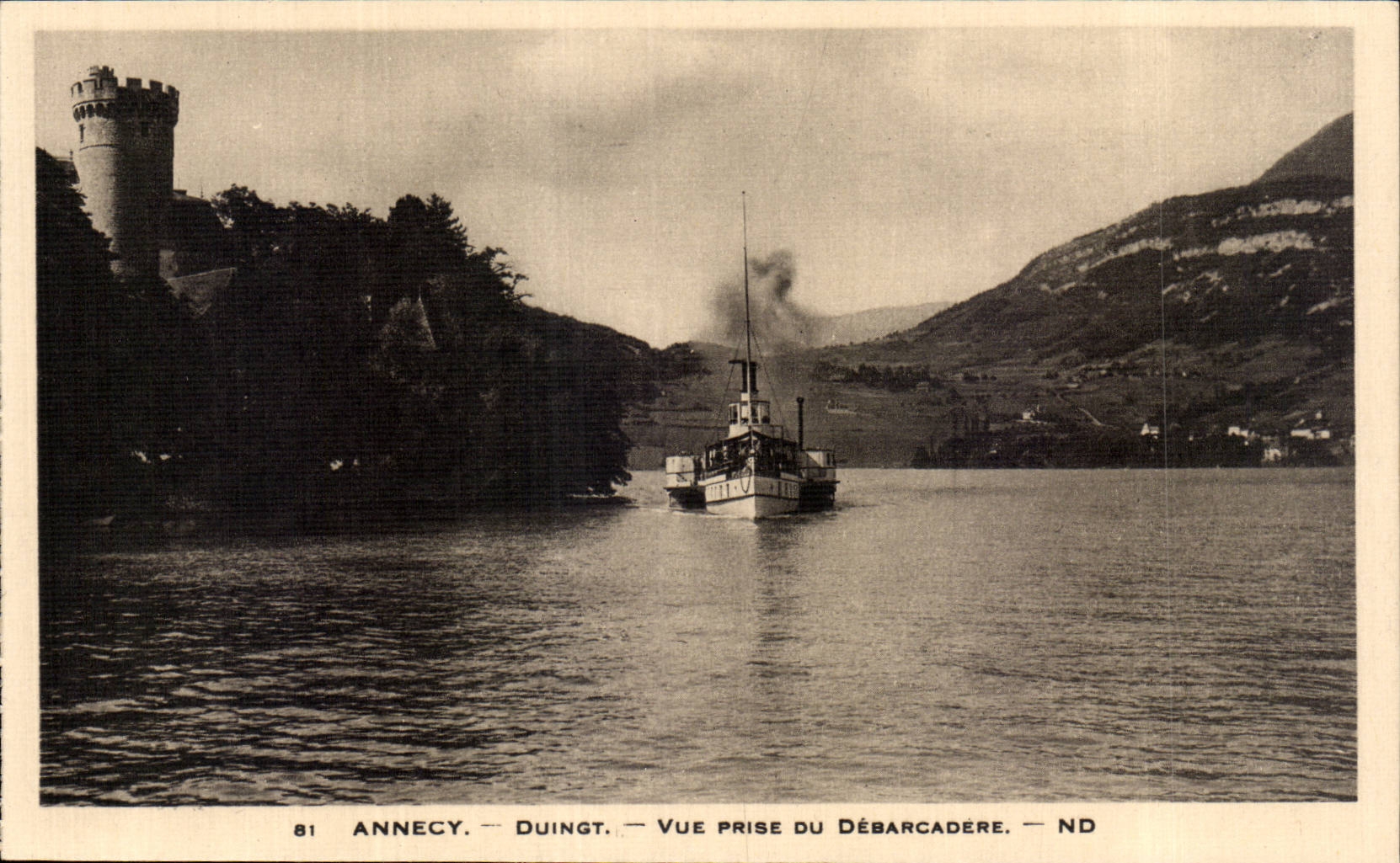 Annecy - Le Lac - Duingt - Vue prise du Debarcadere - CPA