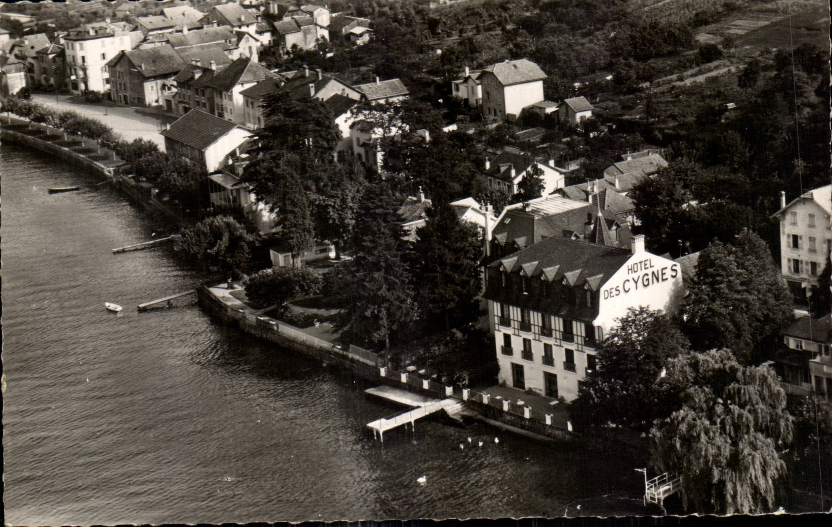 Les Bains - bordes de Evian del lago Leman - CPA