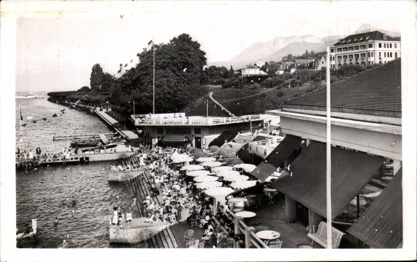 Les Bains - el plano de Evian - CPA