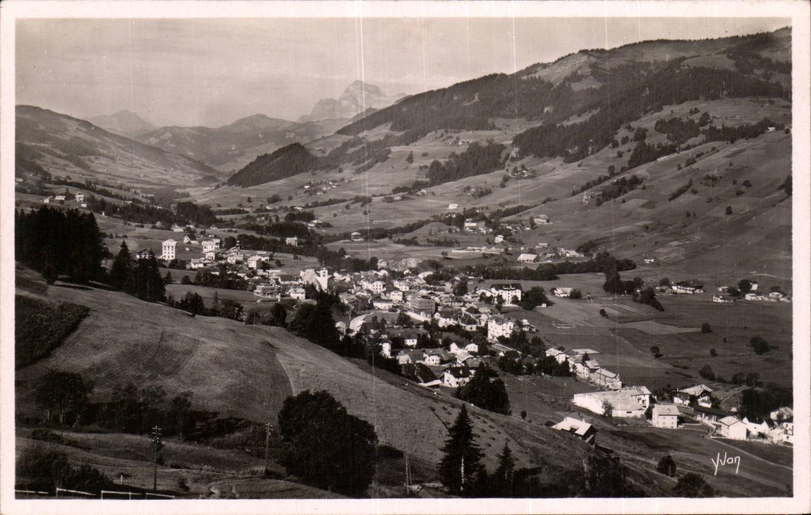 CPA Megeve View and the valley Arly
