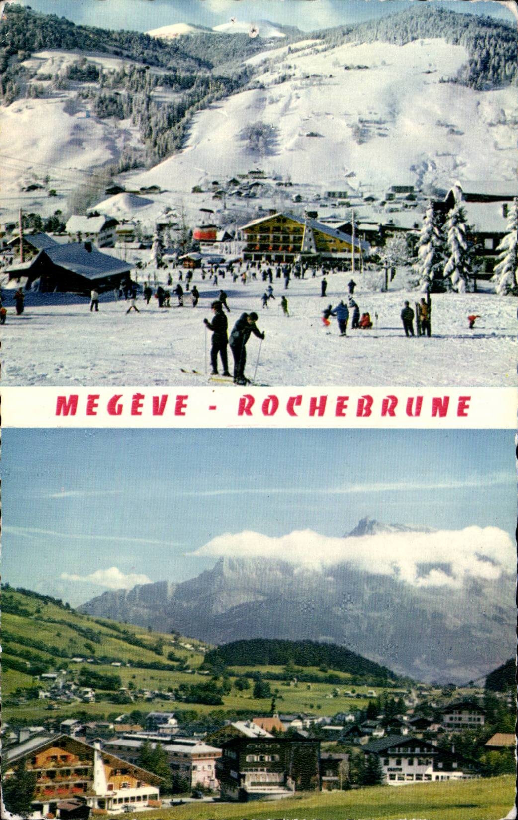 CPSM Megeve Rochebrune Panorama on switches Aiguilles of Warens