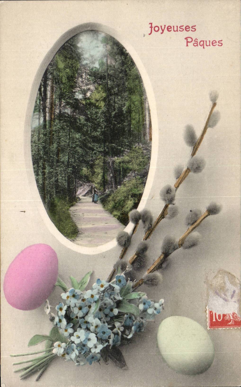 CPA Fantaisie Oeufs Paques Easter