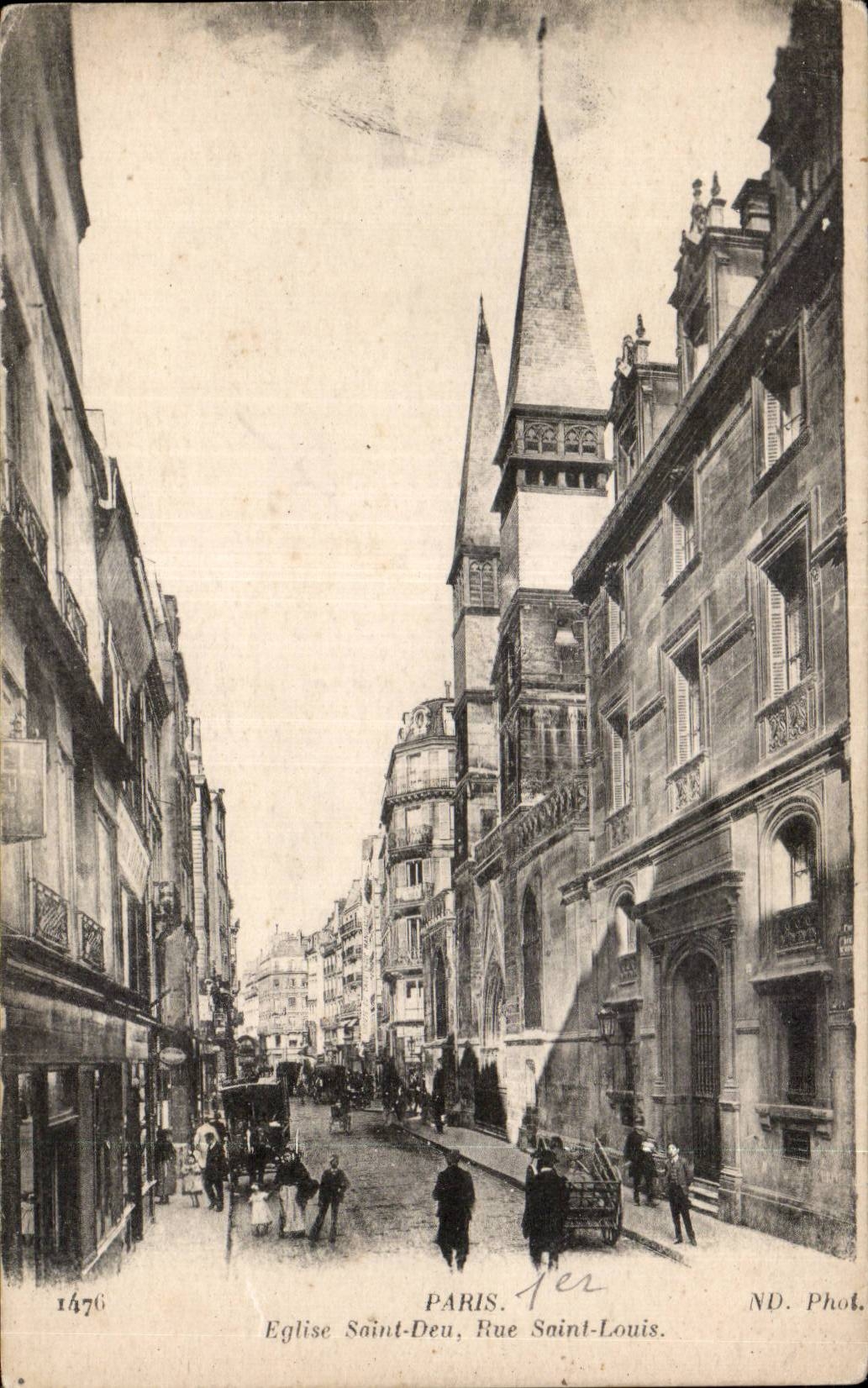 CPA Paris Church St Deu Street Saint Louis