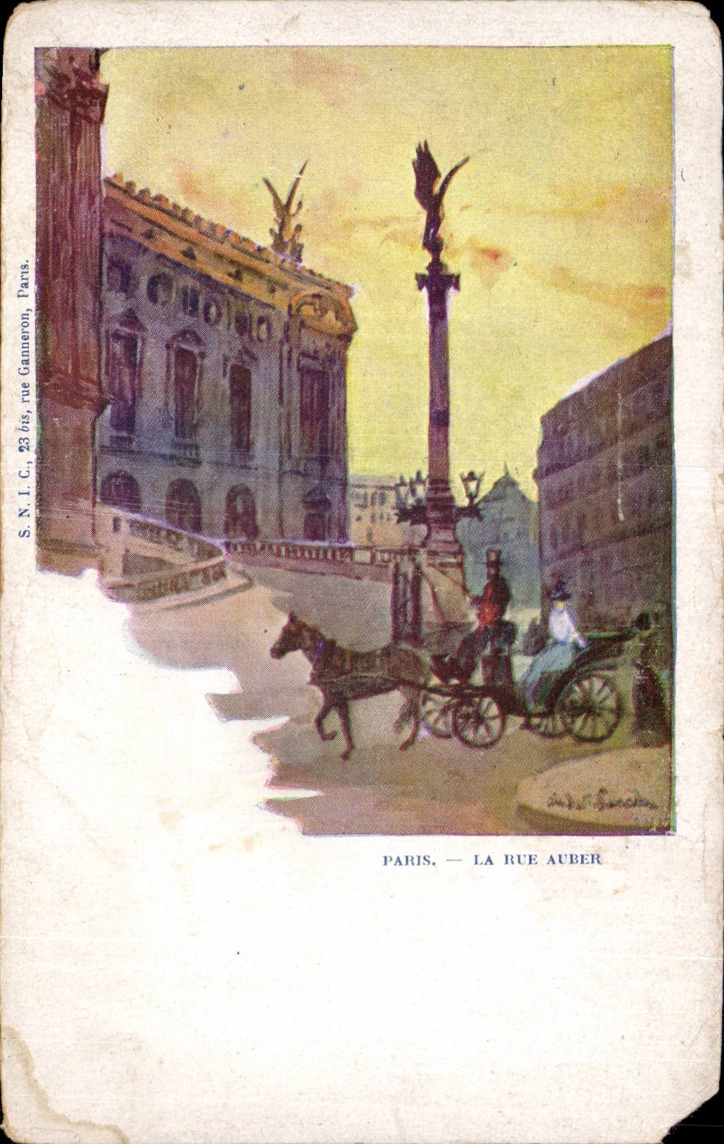 CPA Paris the street Aubert