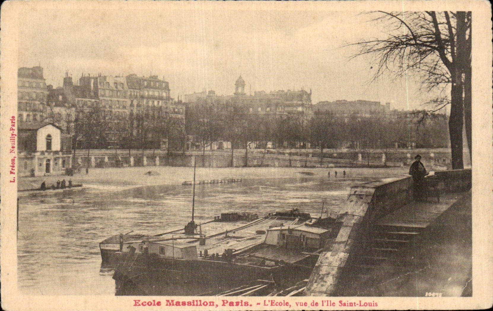 CPA Paris Massillon School Seen of island Saint Louis