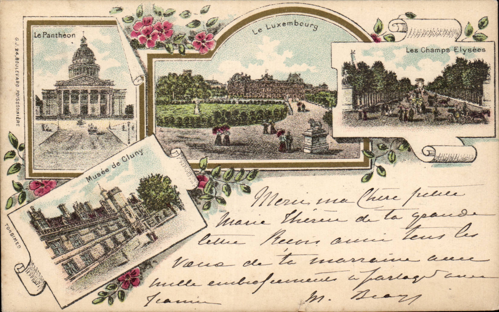 CPA Paris the Pantheon Luxembourg Champs Elysees