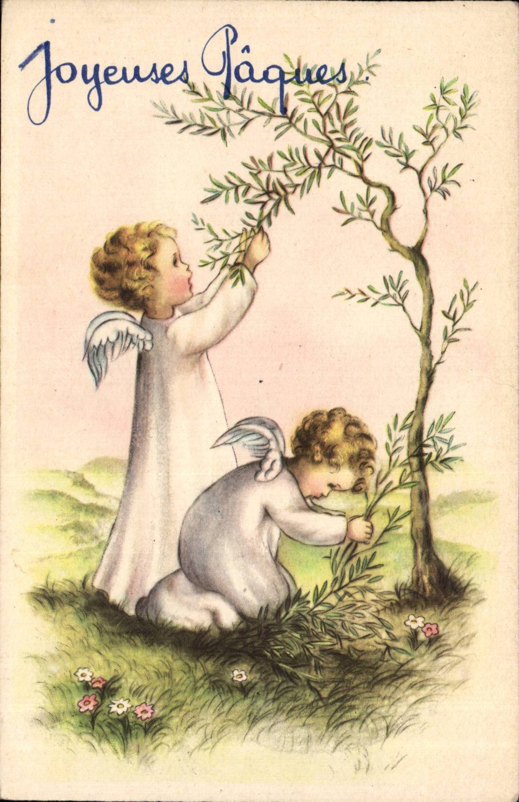 CPA Fantaisie Enfants Joyeuses Paques Easter