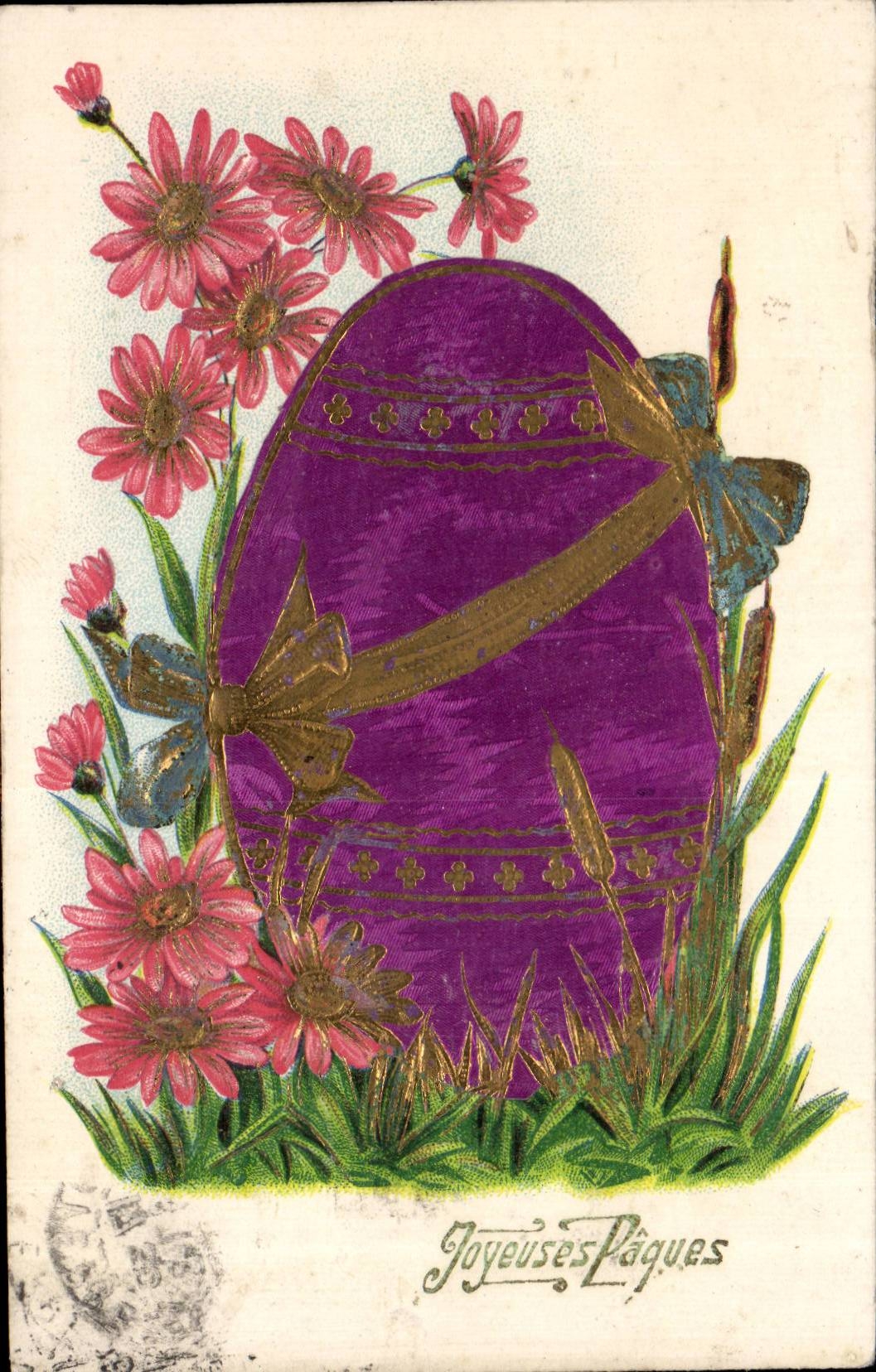 CPA Fantaisie Oeufs Joyeuses Paques Easter