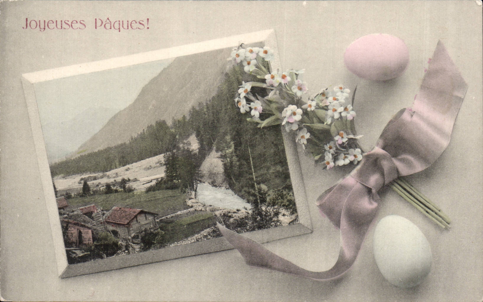 CPA Fantaisie Joyeuses Paques Easter