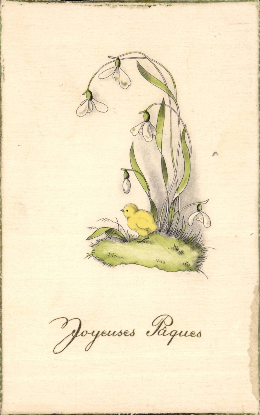 CPA Fantaisie Poussin Joyeuses Paques Easter
