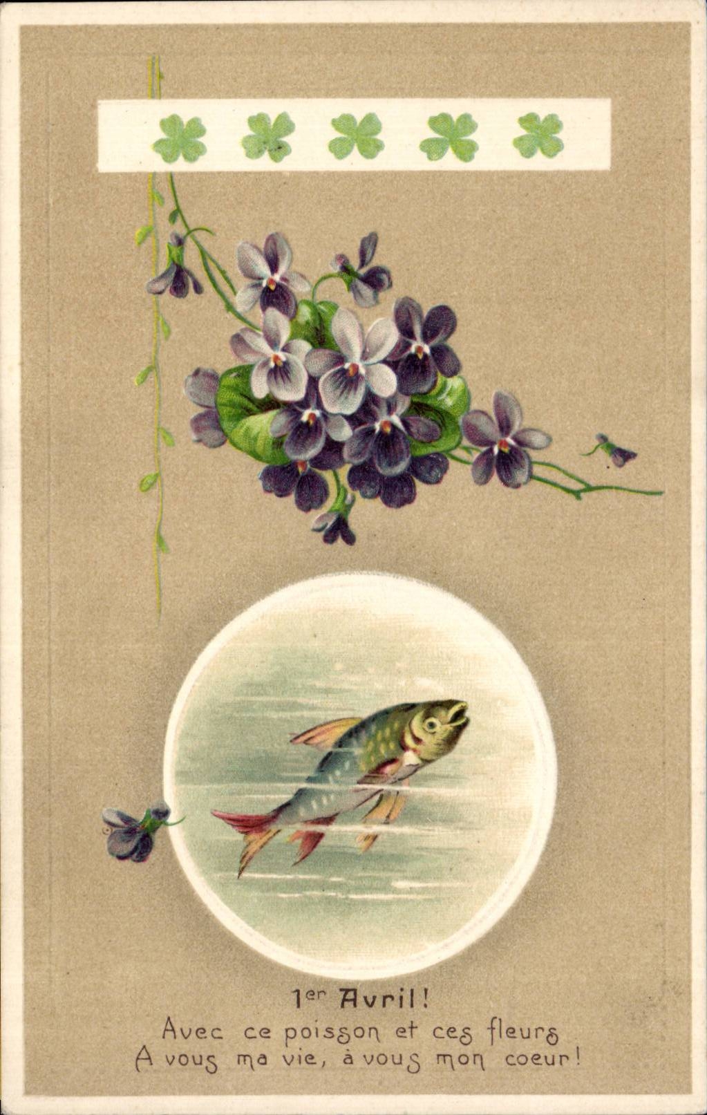 CPA Fantasy Poisson April 1st Easter Easter