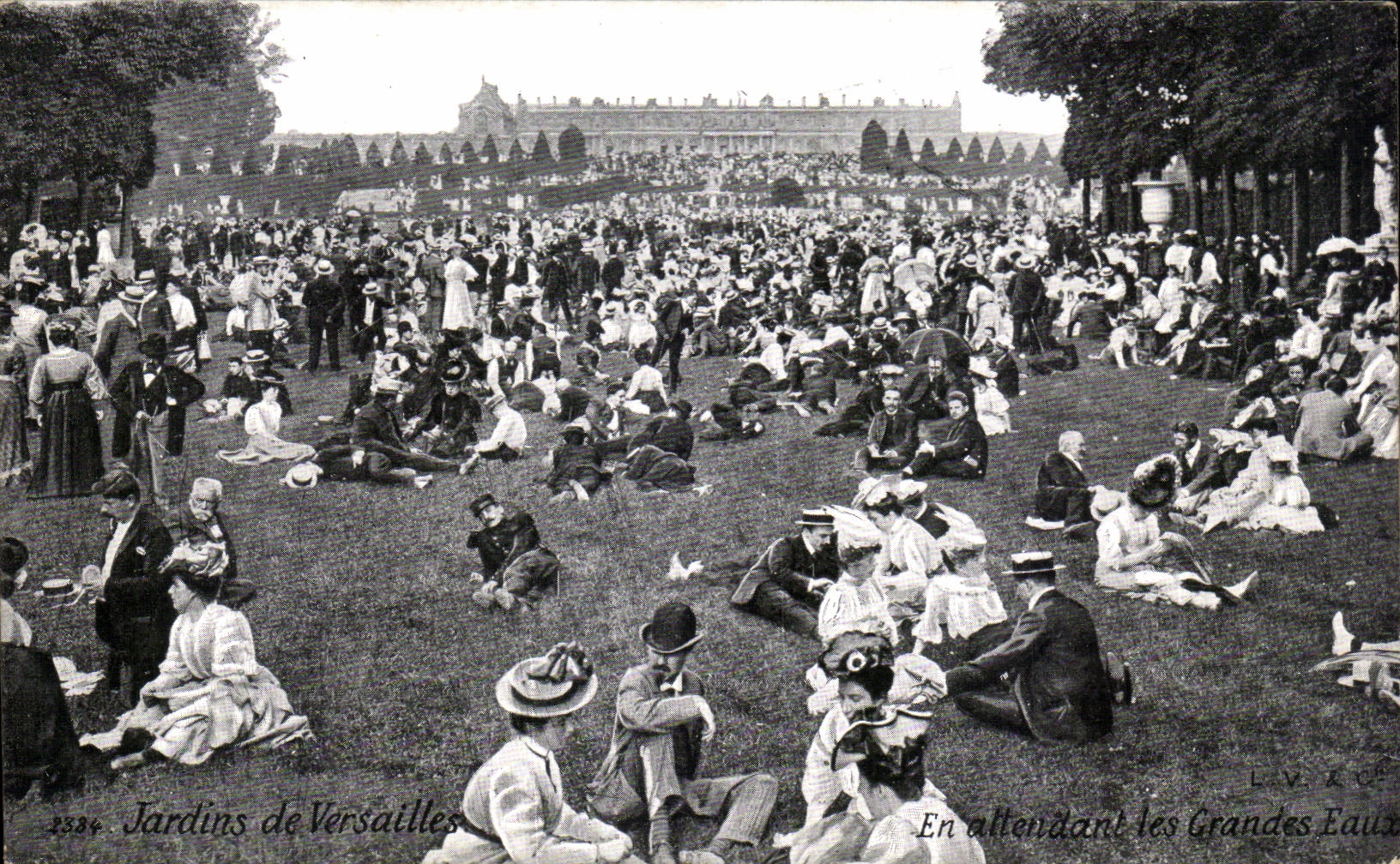 Versaille - Les Jardins de Versaille - En attendant les grandes eaux - CPA 