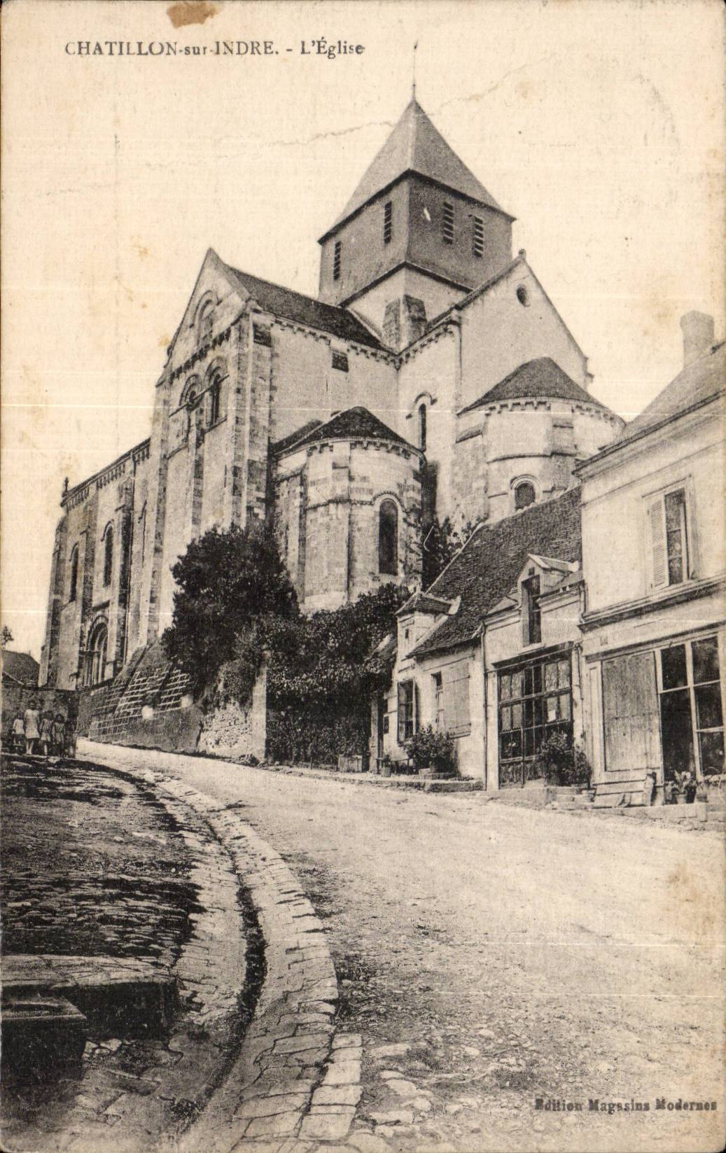 Chatillon sur Indre - L Eglise - CPA