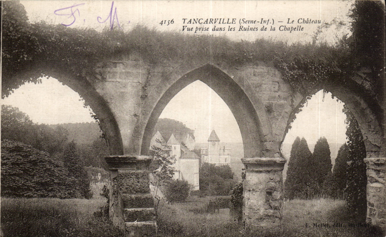 Tancarville - Le Chateau - Ruines de la Chapelle - CPA