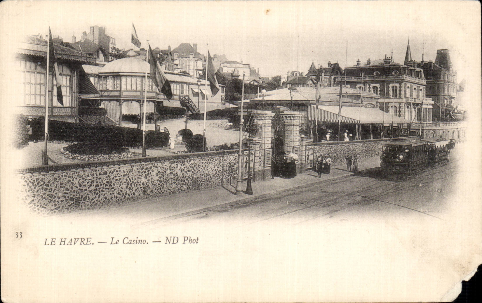 Le Havre - the Casino Tram - CPA