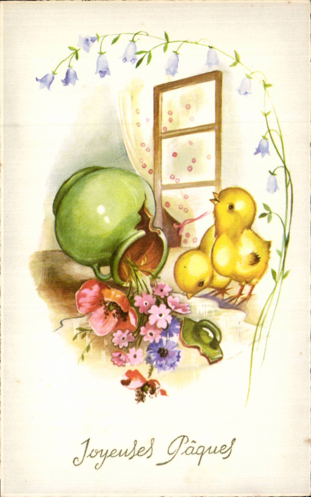 Festivals - Wishes - Holiday - Easter - Easter - Ostern - chicks - ooops - CPA