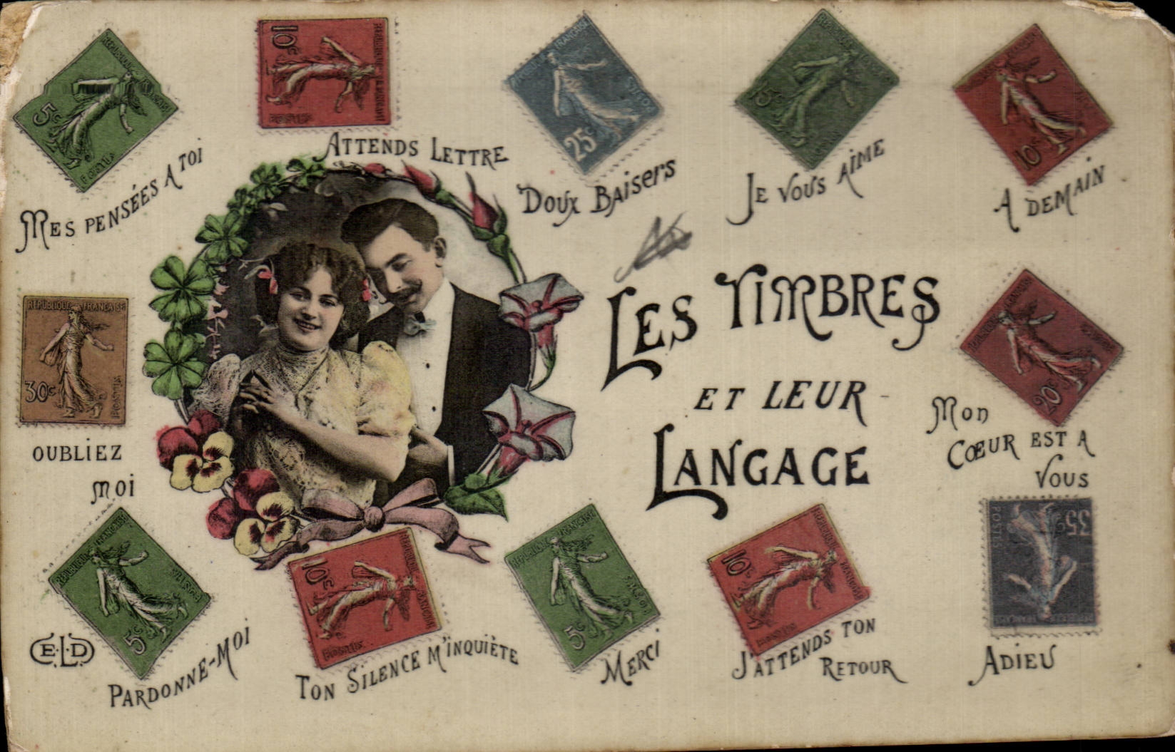 CPA stamps and their language Sower