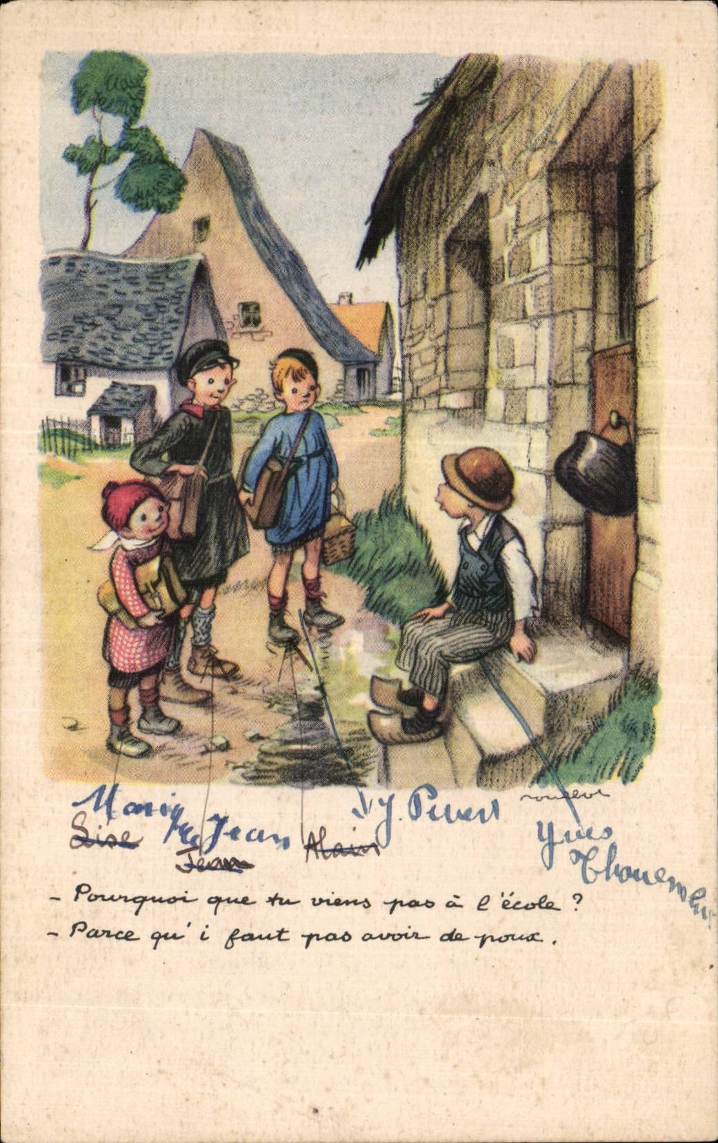 CPA Fantaisie Enfants Illustrateur Poulbot