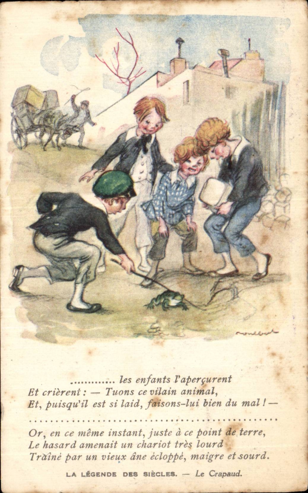 CPA Fantasy Children Poulbot Illustrator the legend of the centuries the clamping plate